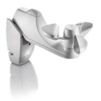Somfy wind sensor with cup anemometer for Louvera pergola, auto-closing blades when gusts reach unsafe speed.